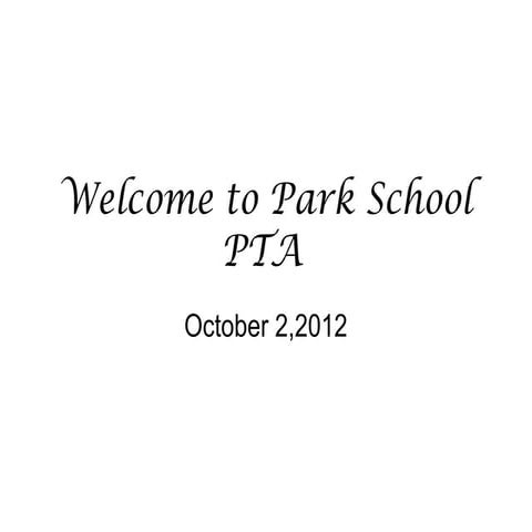 PTA Minutes - October 2, 2012