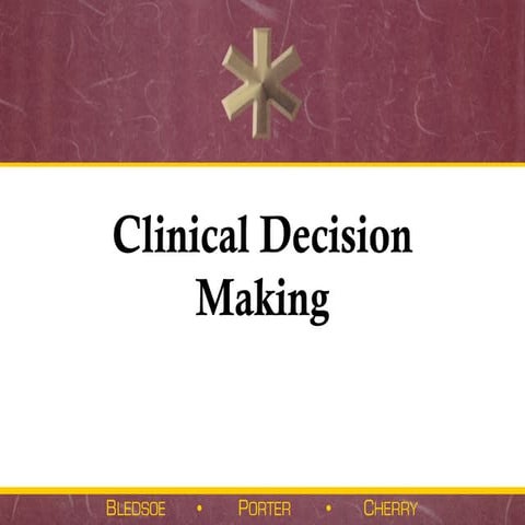 Pt assess   clinical decision making