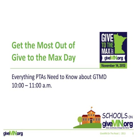 Everything PTAs/PTOs Need to Know About Give to the Max Day 2013
