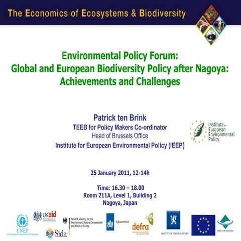 PtB of IEEP TEEB Nagoya results SP and ABS
