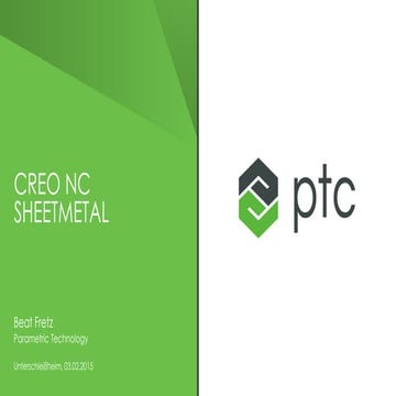 Ptc creo nc sheetmetal sales presentation
