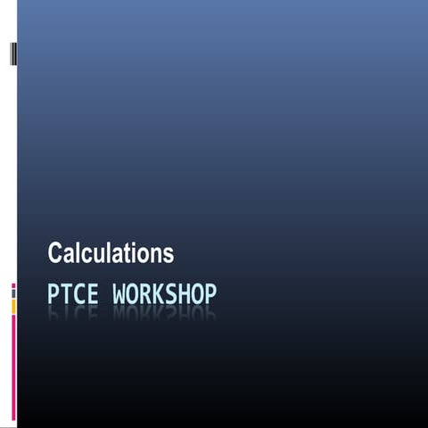 Pharmacy calcultaions | PPT