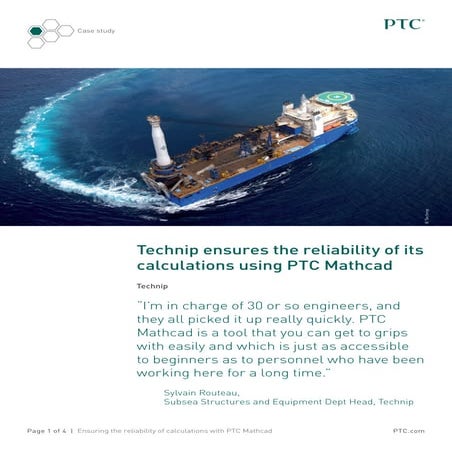 Ptc Mathcad & Technip 