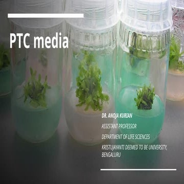 Plant Tissue Culture Media (components and types)