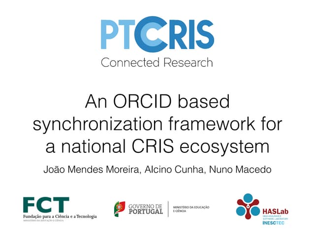 An ORCID based synchronization framework for a national CRIS ecosystem