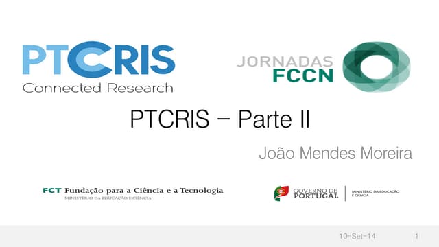 Jornadas 2015: PTCRIS: Parte II