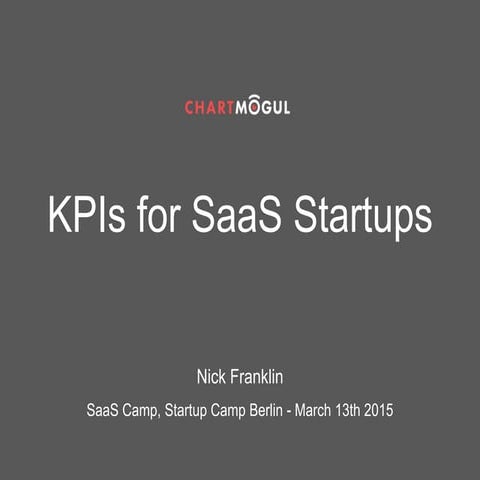 KPIs for SaaS Startups