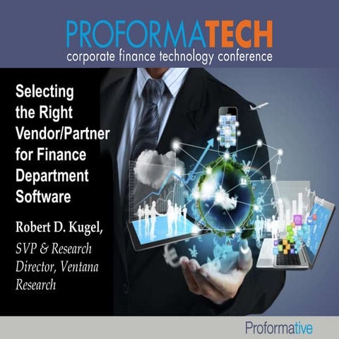 Selecting the Right Vendor/Partner for Finance Department Software and Buildi...