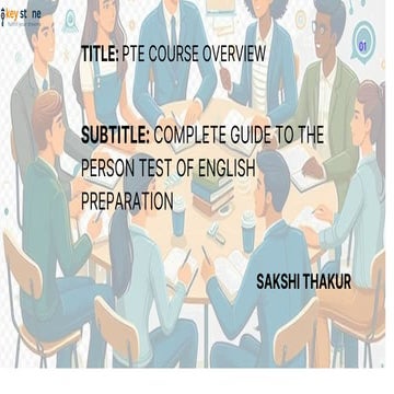 PTE Course in chandigarh in sector 34A near SBI bank.. | PDF
