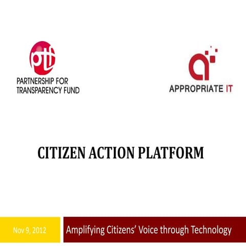 PTF AI Citizen Action Platform