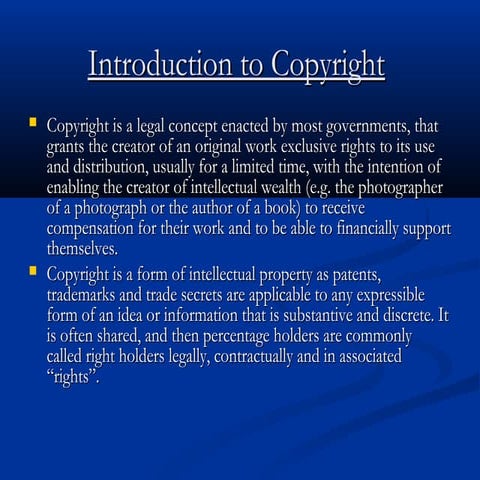 Introduction to Copyright