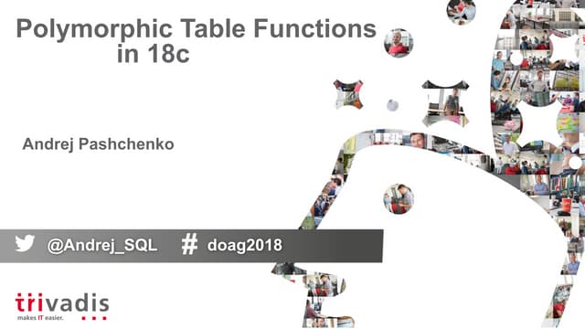 Polymorphic Table Functions in 18c