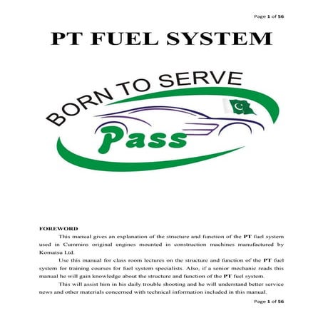 Pt fuel system