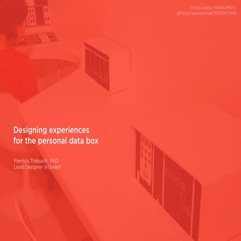 Designing experiences for the personal data box