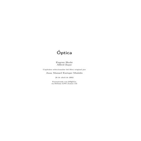 Óptica - Hecht