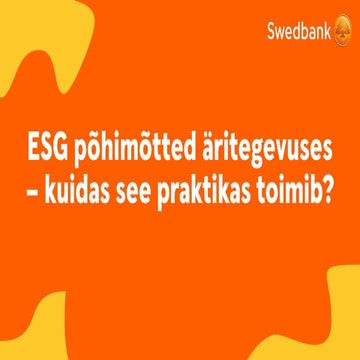 Kuidas ESG praktikas toimib