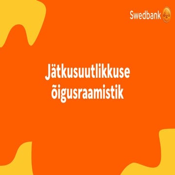 Jätkusuutlikkuse õigusraamistik