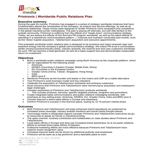 Strategic Public Relations Plan Checklist | PDF
