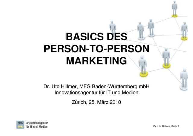 Basics des Person-to-Person Marketing