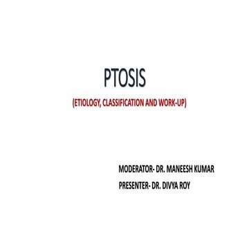 PTOSIS management and caseswiith  discussion