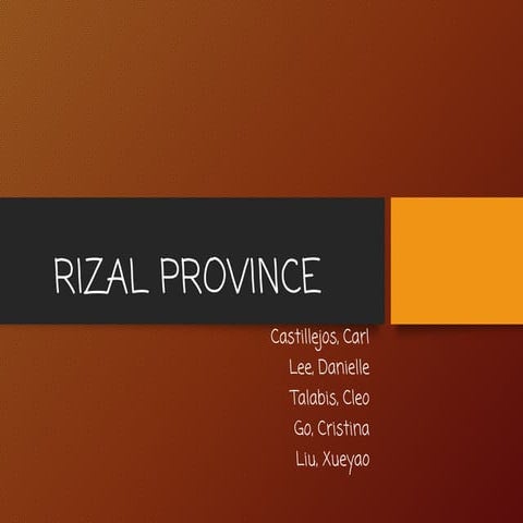 All about the province of Rizal