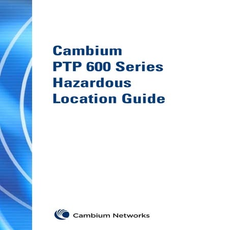 Ptp600 hazardous location guide