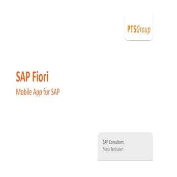 SAP Fiori - Mobile App für SAP