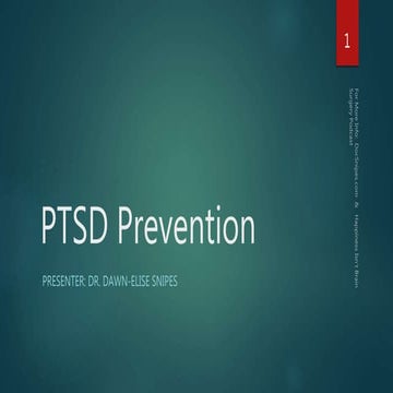 PTSD Prevention for First Responders