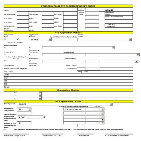 Pts fleetride Monthly Interivew Sheet