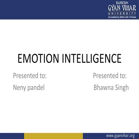 Emotion intelligence