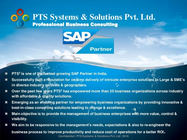 PTS Systems & Solutions Pvt. Ltd. SAP Partner