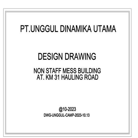 PT UDU_Mess Non Staf desain asbuild drawing | PDF