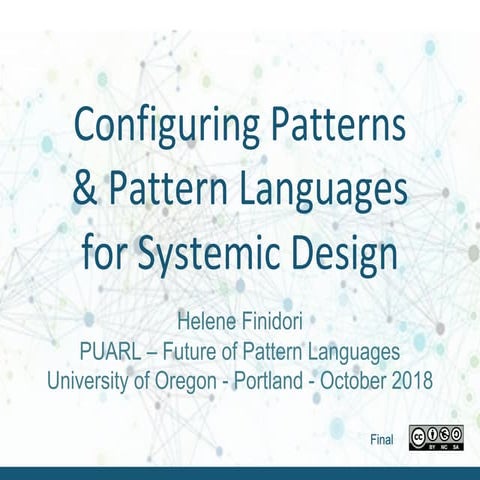 Patterns as connectors of multiple realities - ISSS 2018 Conference | PDF