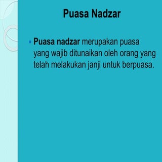 Puasa nadzar prtm 5 smstr 1