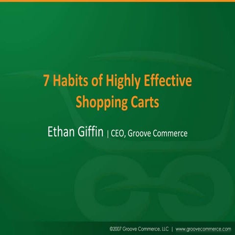 [Pubcon 2009] 7 Habits of Highly Effective Shopping Carts