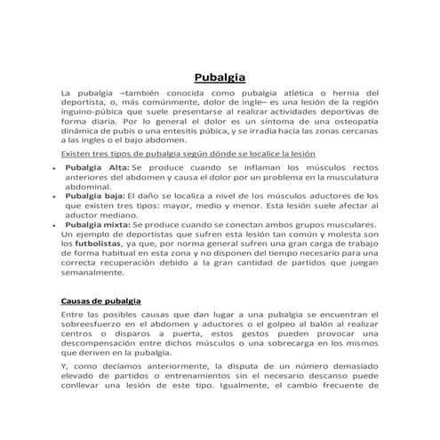 Pubalgia
