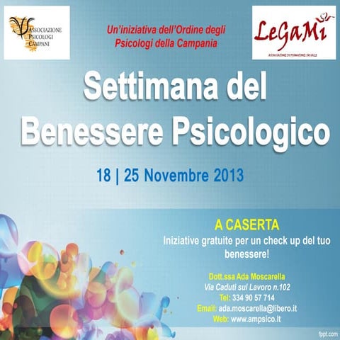 Settimana del Benessere Psicologico 2013 - Caserta