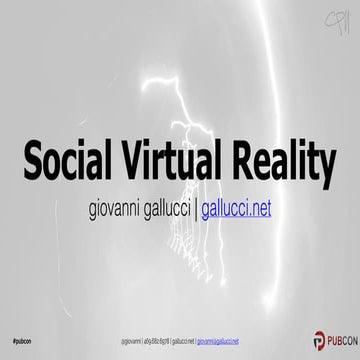 Social Virtual Reality - Pubcon 2016