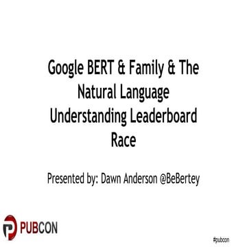 Google BERT and Family and the Natural Language Understanding Leaderboard Race