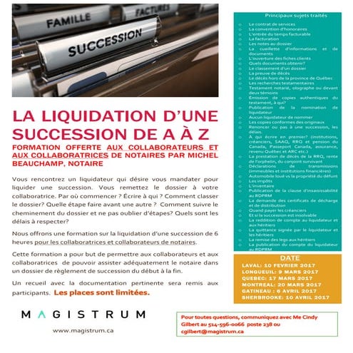 Pub cours succession collaboratrices