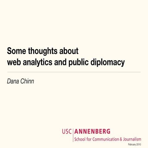 Web analytics and public diplomacy