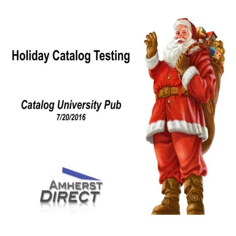Holiday catalog testing with Christopher Werler