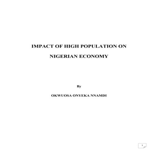 Impact of Economic Growth on Quality of Life in Nigeria | PDF