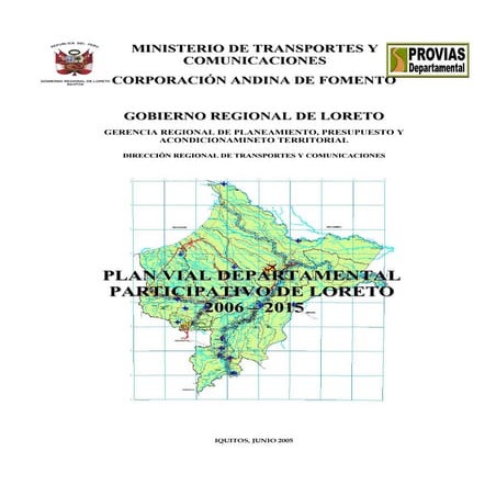 Plan Vial Departamental Participativo de Loreto 2006-2015