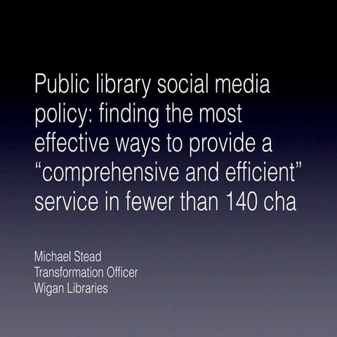 Public library social media policy #osm11
