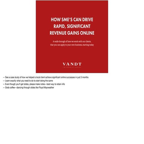 How SMEs Can Drive Rapid, Significant Revenue Gains Online