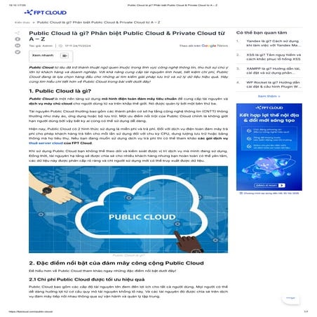 Public Cloud là gì? Phân biệt Public Cloud & Private Cloud từ A – Z