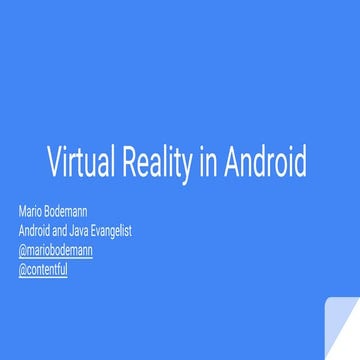 Virtual Reality in Android