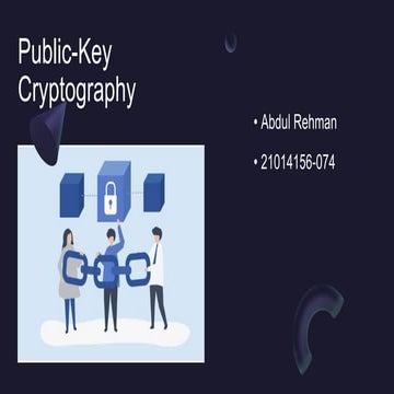 Public-Key Cryptography.pptx | Information and Network Security | Computing