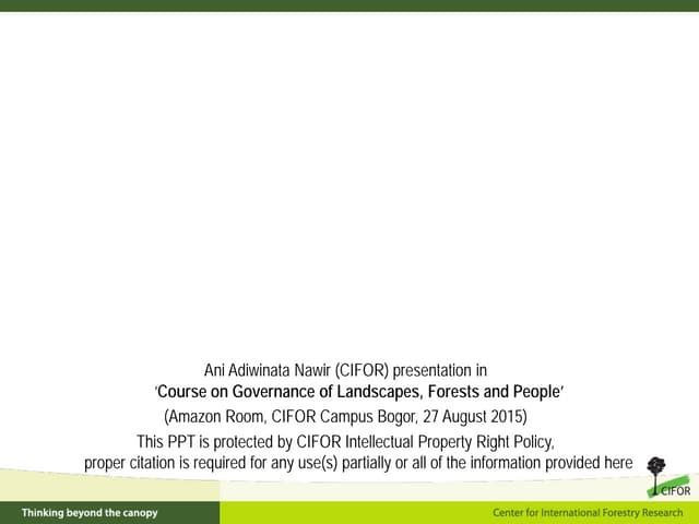 Public private partnership in forestry management